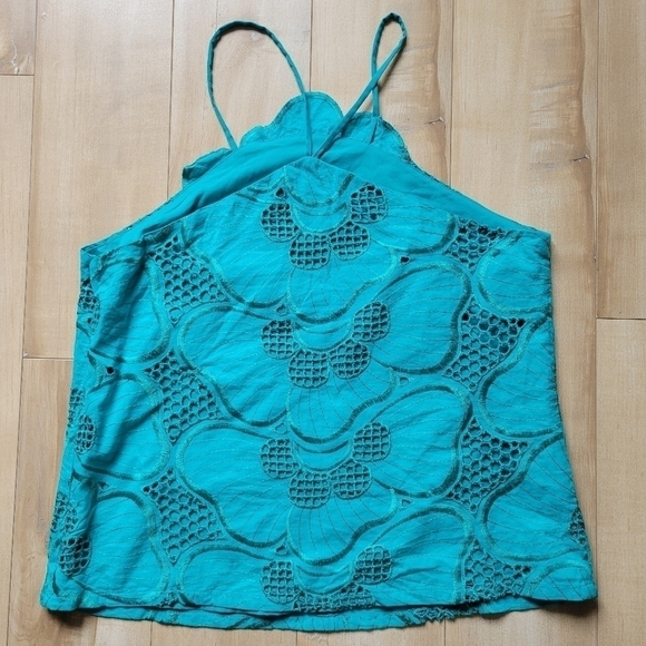 Anthropologie Corey Lynn Calter Giverny Blouse Turquoise - Picture 3 of 6
